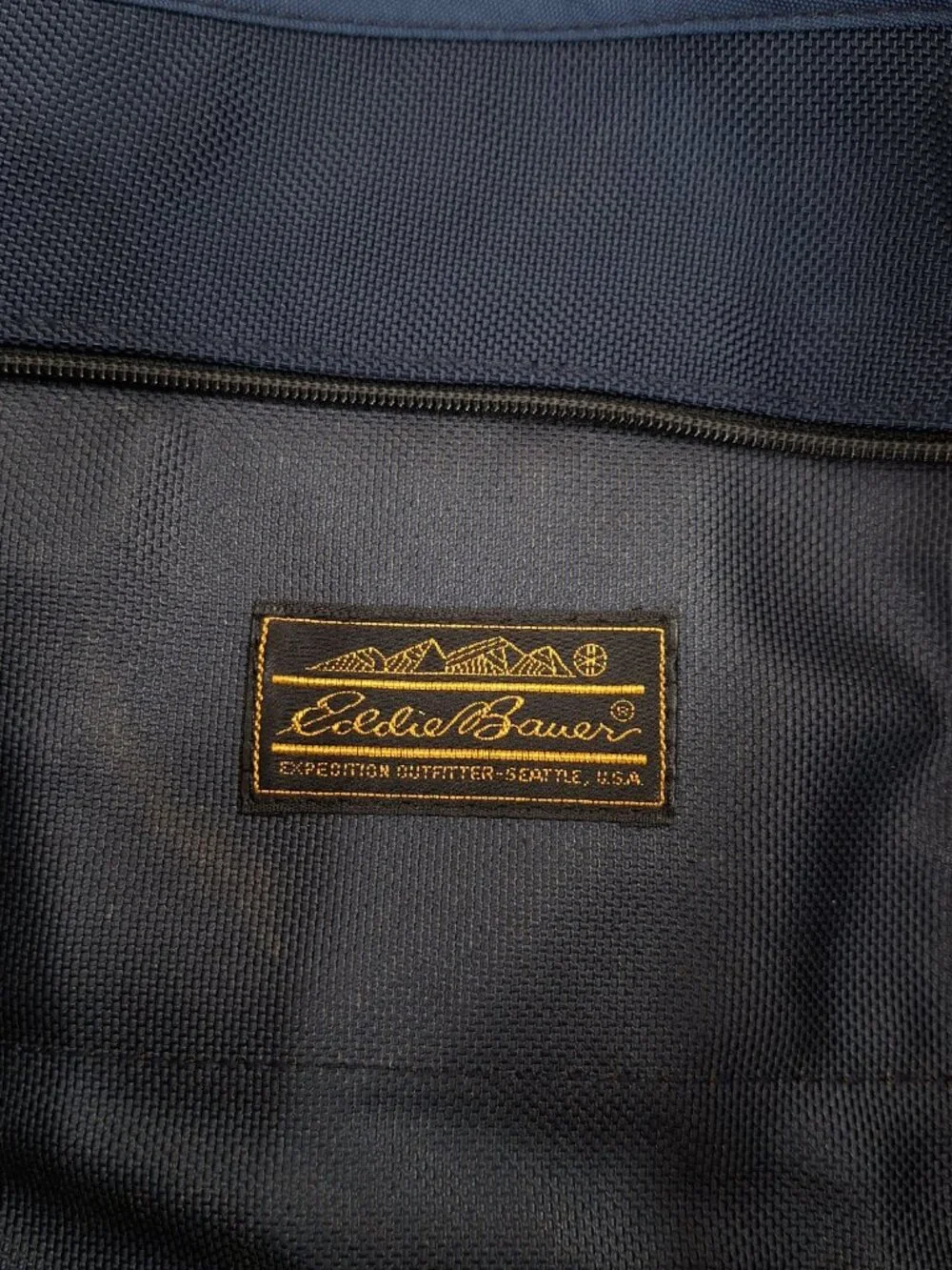 Vintage Eddie Bauer x Ford Bronco Leather & Canvas Duffle Tote Overnight Bag